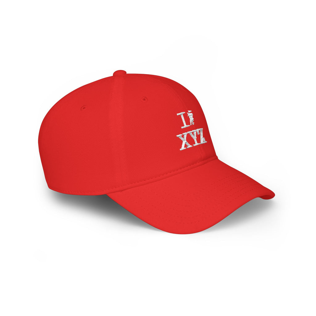 I Hike baseball cap, white hiker
