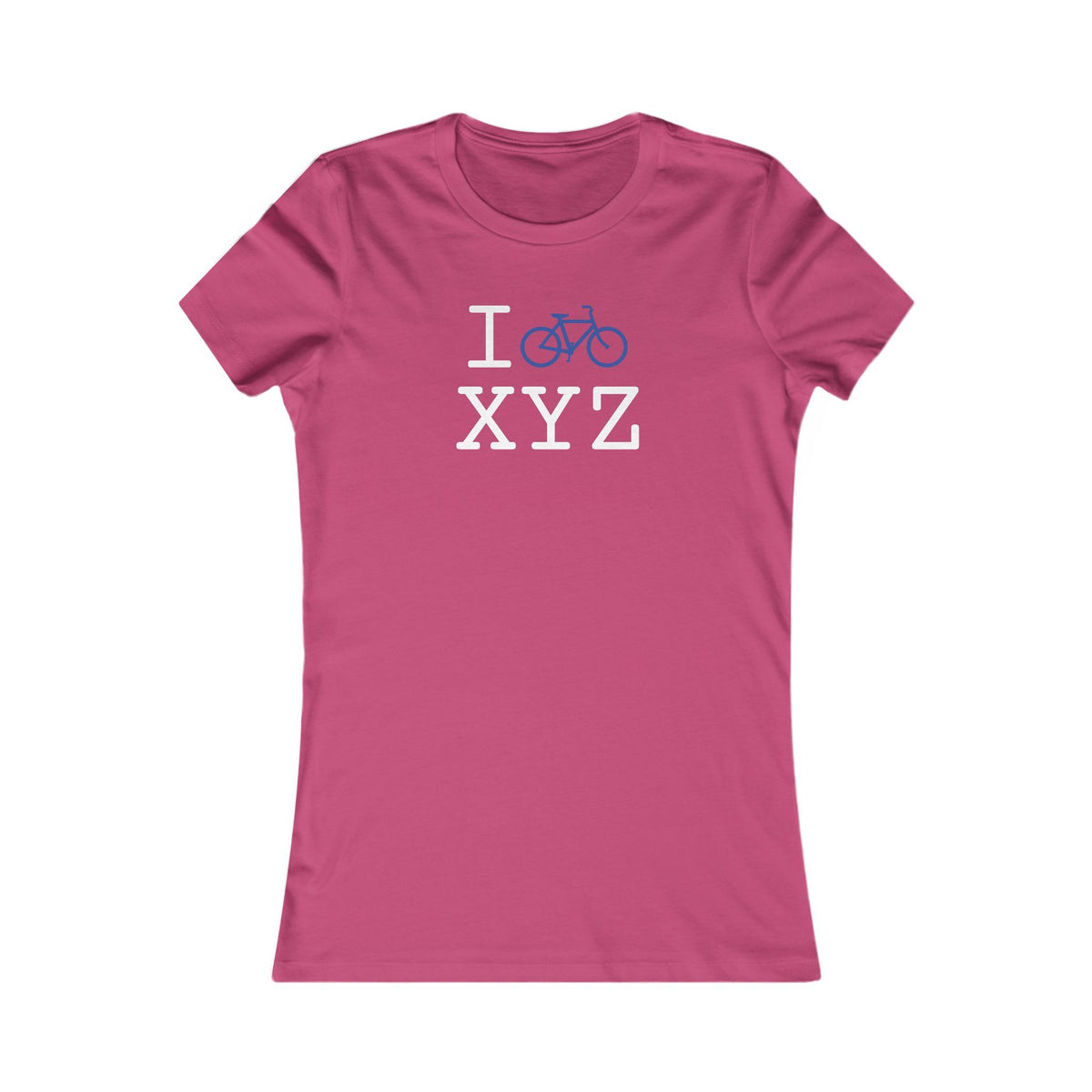 I Bike women's T, blue bike
