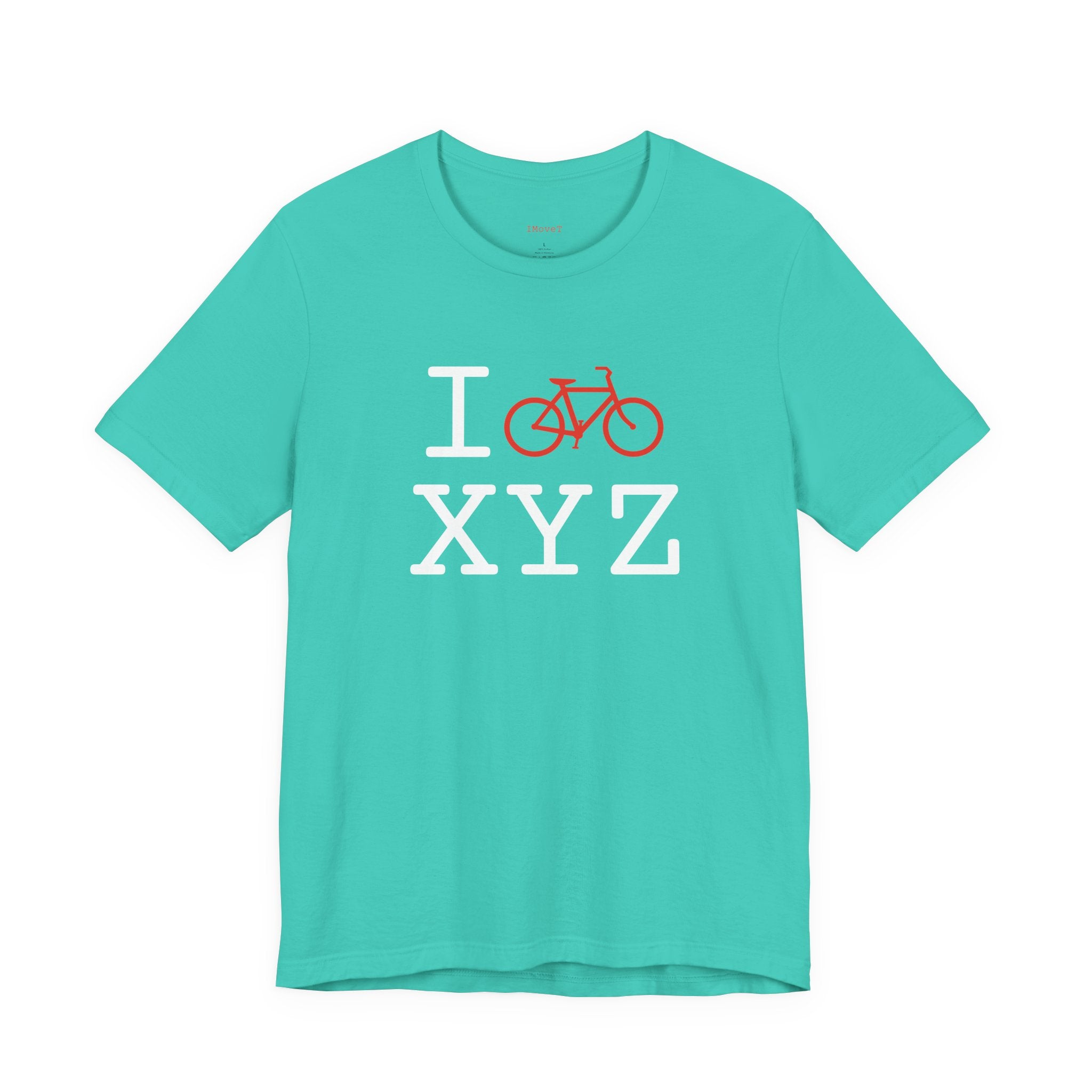 I Bike ___ unisex T, red bike