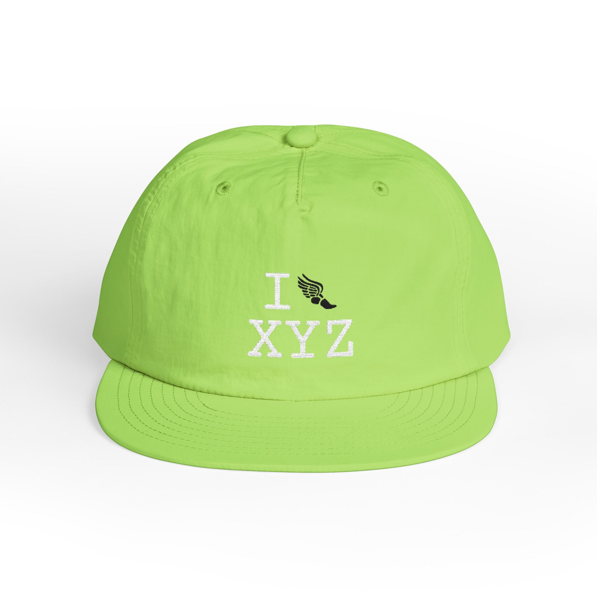 I Run athletic hat, black logo