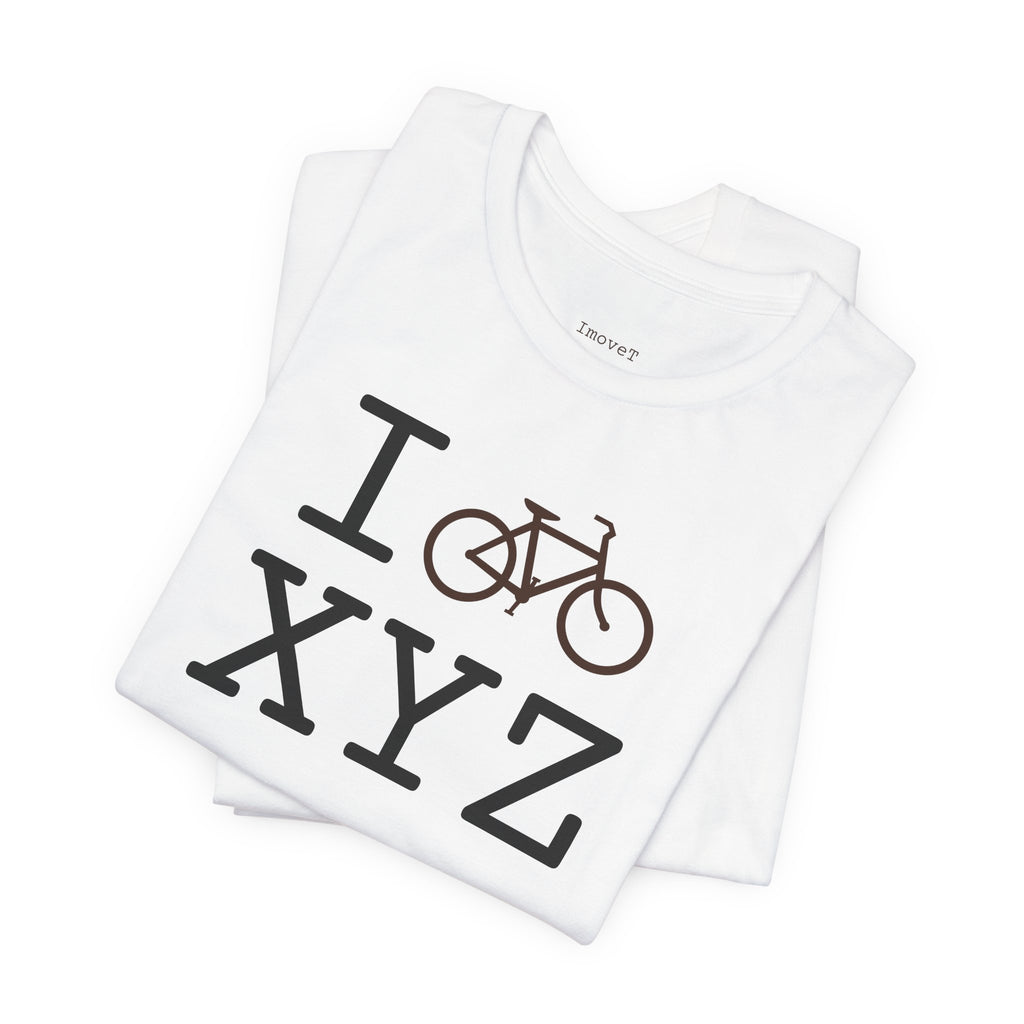 I Bike unisex T, brown bike