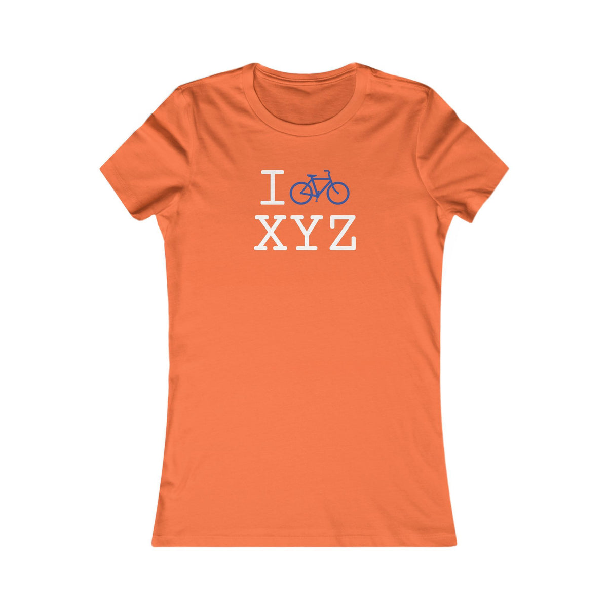 I Bike women's T, blue bike