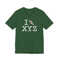 I Run ___ unisex T, pink logo