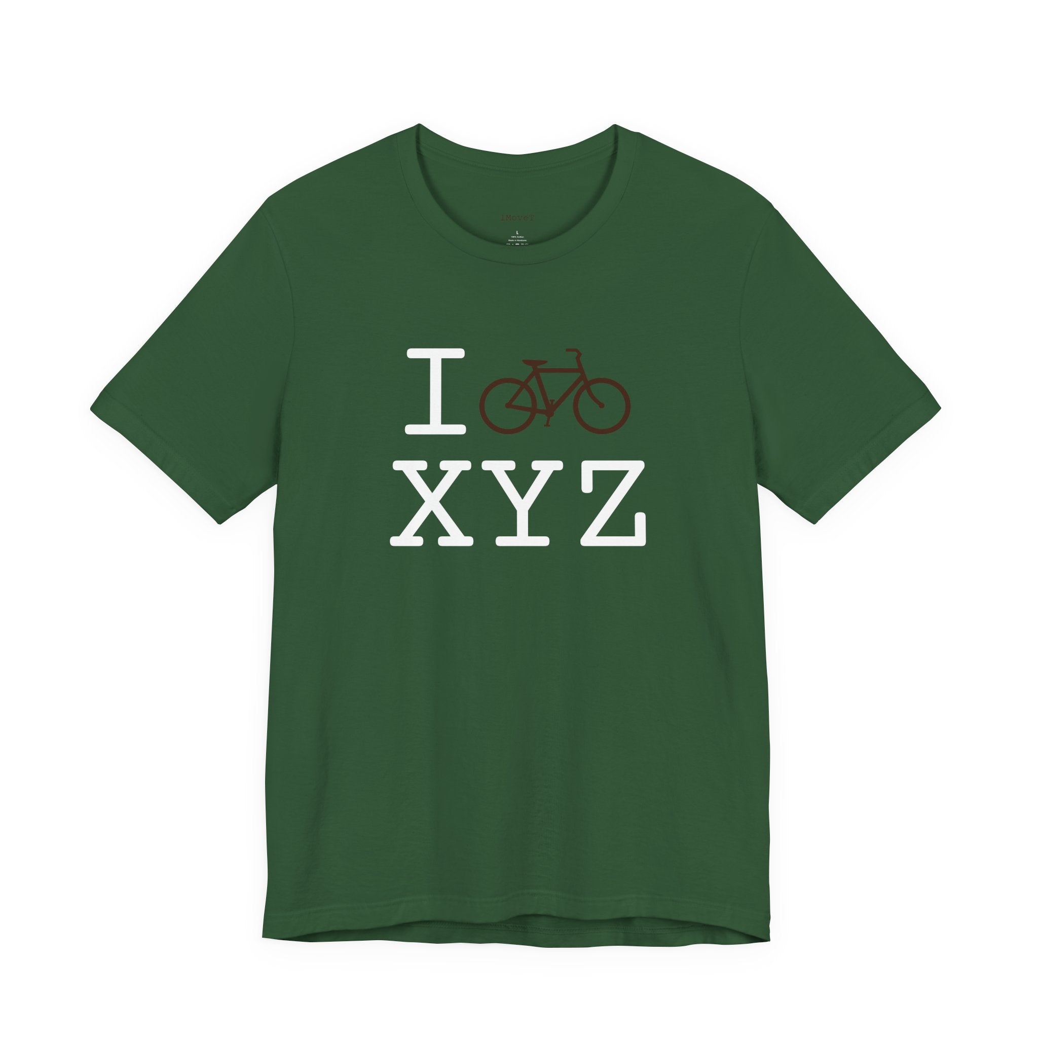 I Bike ___ unisex T, brown bike