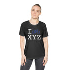 I Bike women's athletic T, blue bike