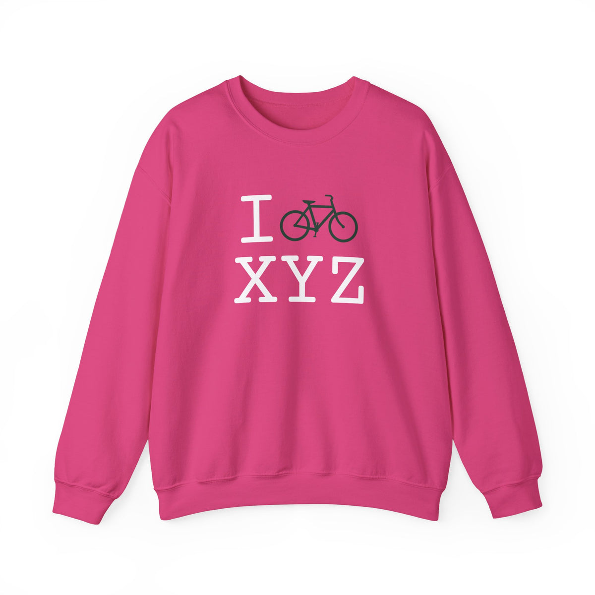 I Bike sweatshirt, dark green bike