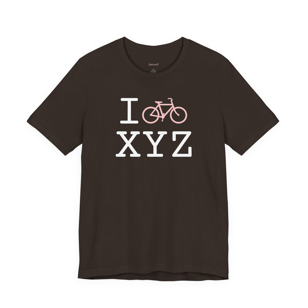 I Bike unisex T, pink bike