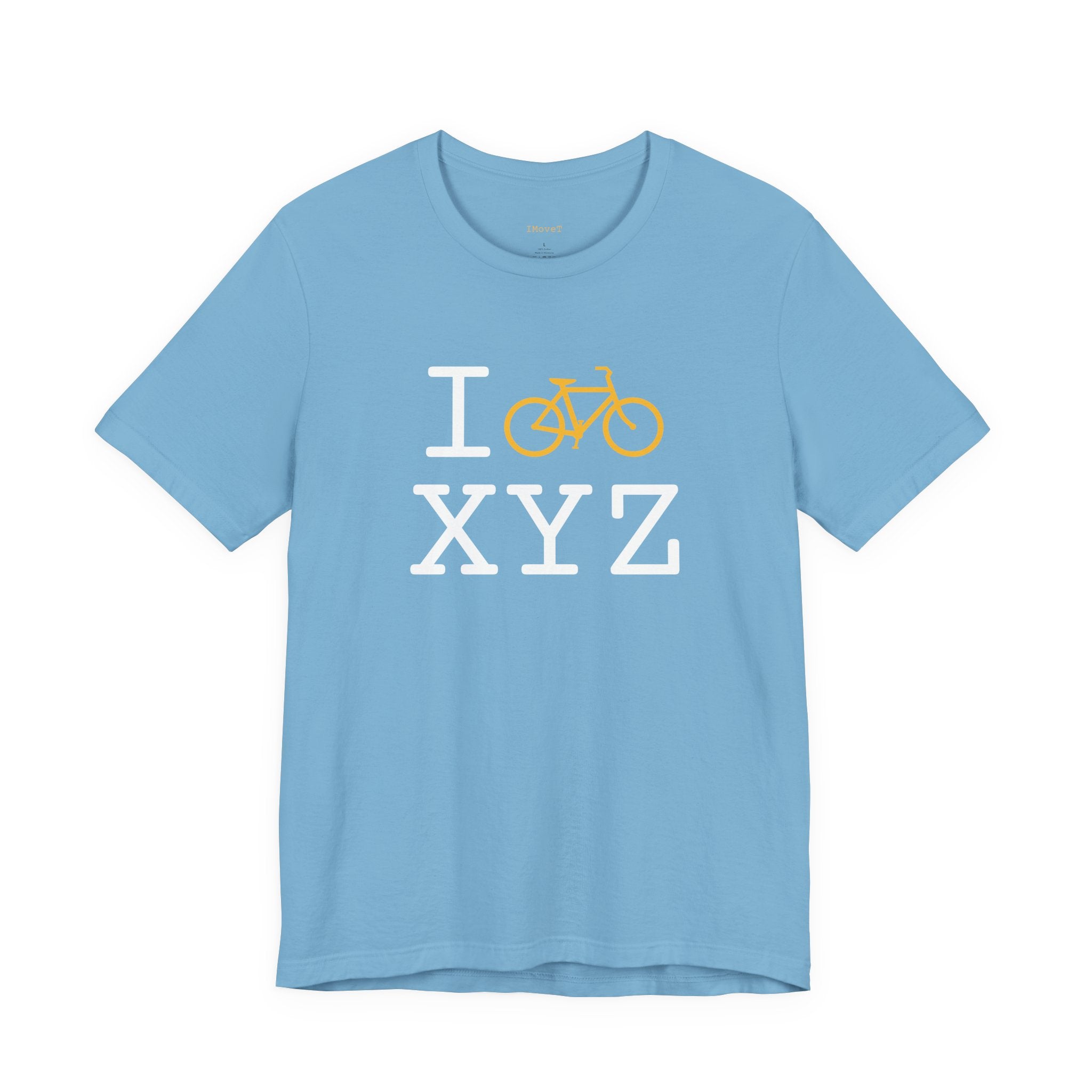 I Bike ___ unisex T, yellow bike