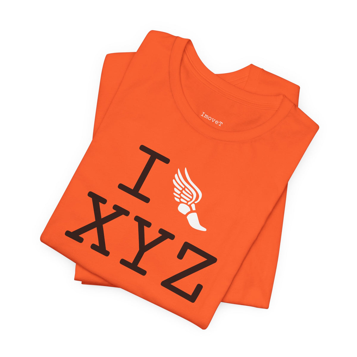 I Run unisex T, white logo