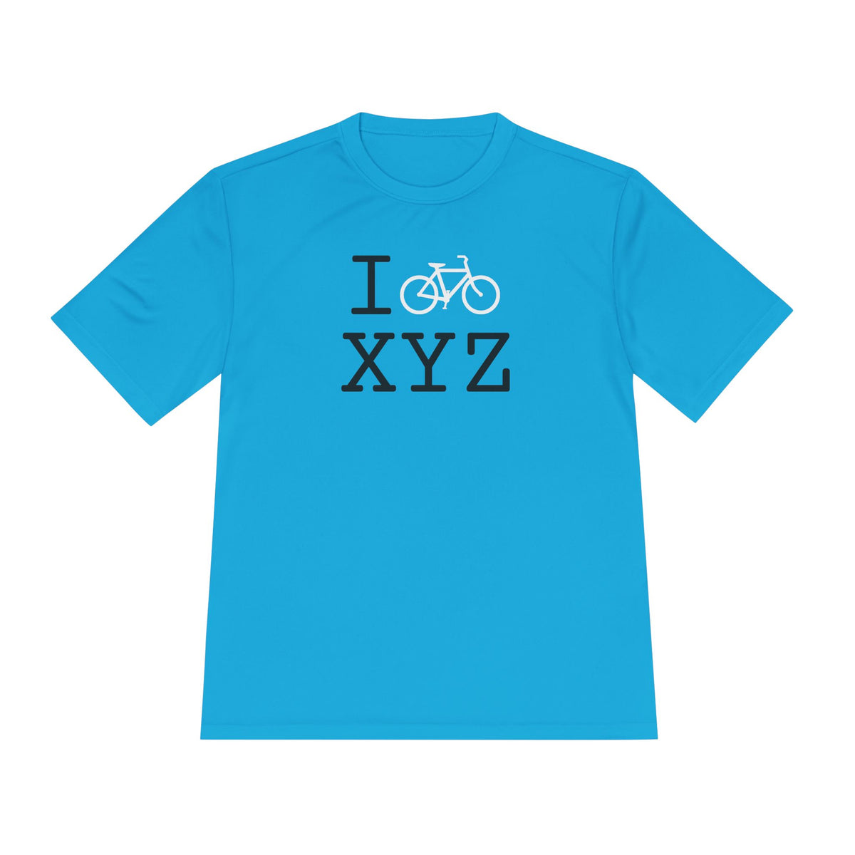 I Bike athletic T, white bike