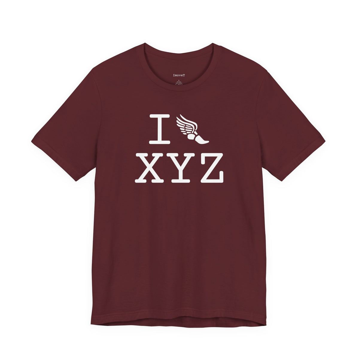 I Run unisex T, white logo