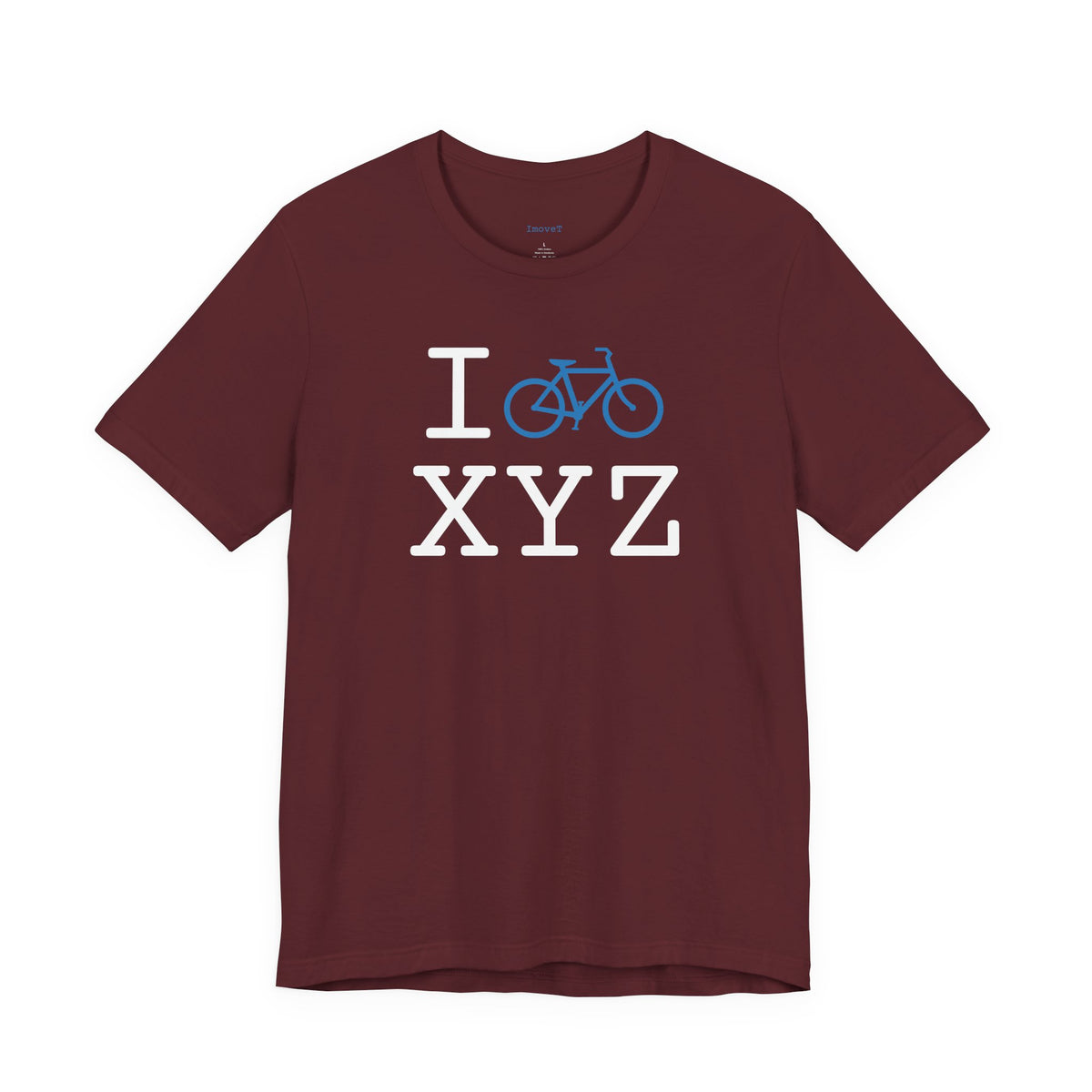 I Bike unisex T, light blue bike
