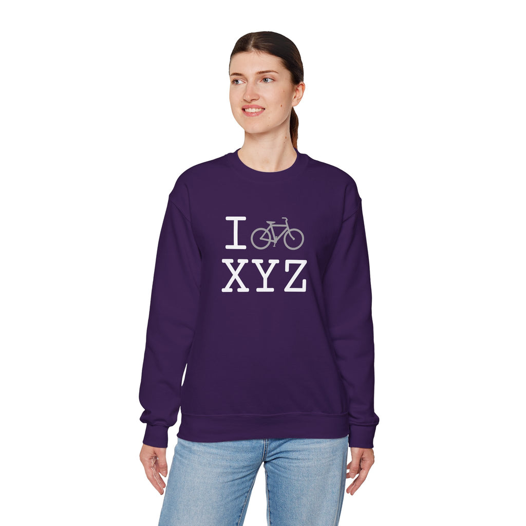I Bike sweatshirt, grey bike