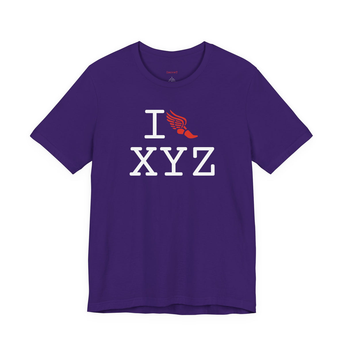 I Run unisex T, red logo