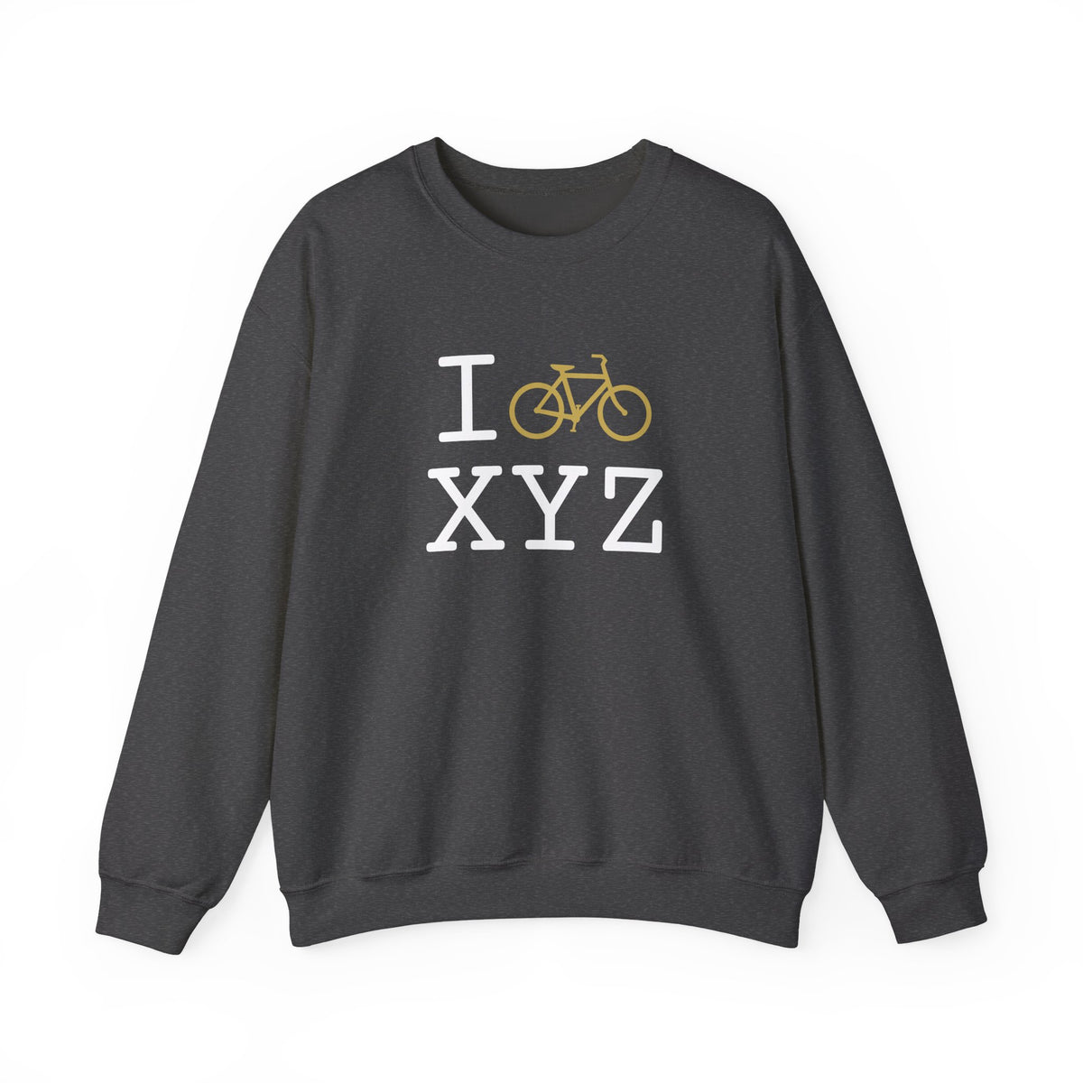 I Bike sweatshirt, gold bike