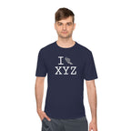 I Run athletic T, grey logo