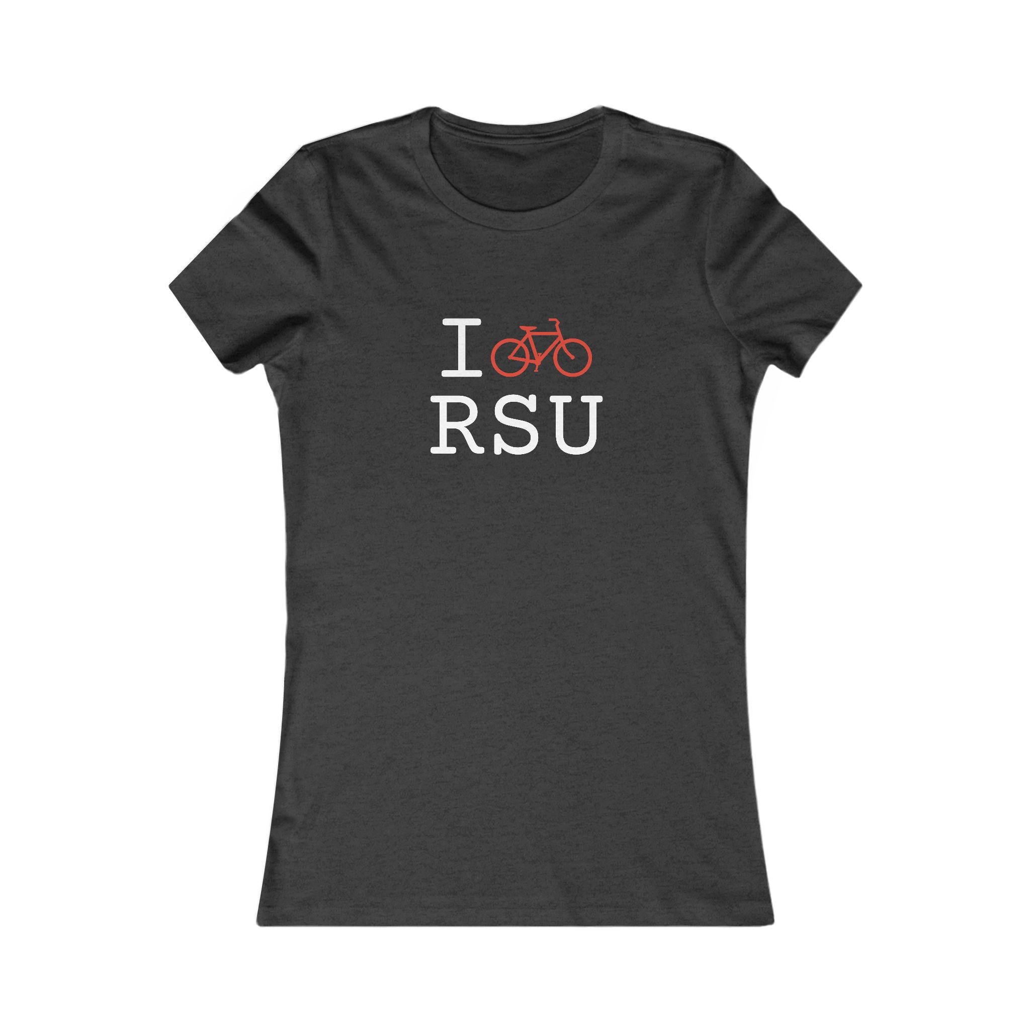 "I Bike ___" women's T, red bike