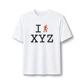 "I Hike ___" athletic T, orange hiker