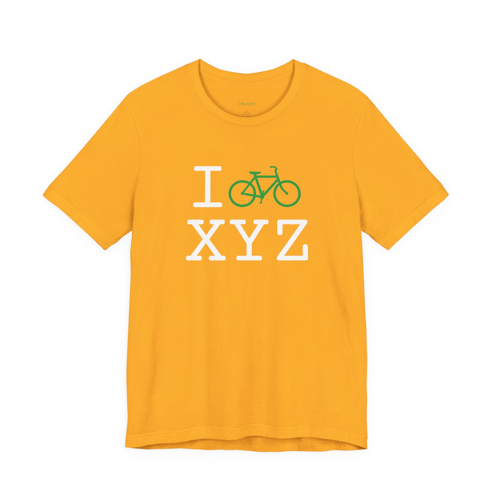 I Bike ___ unisex T, green bike
