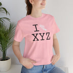 I Run unisex T, white logo