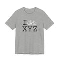 I Bike ___ unisex T, white bike