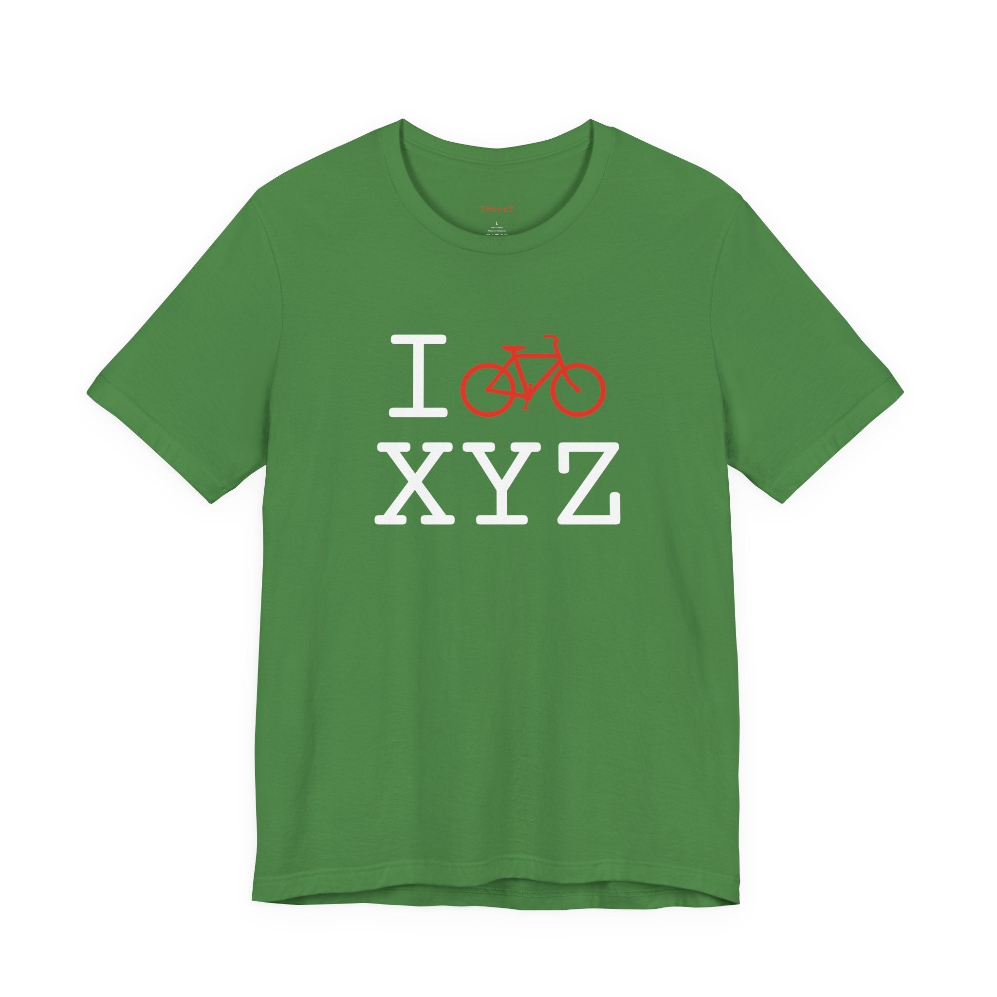 I Bike ___ unisex T, red bike