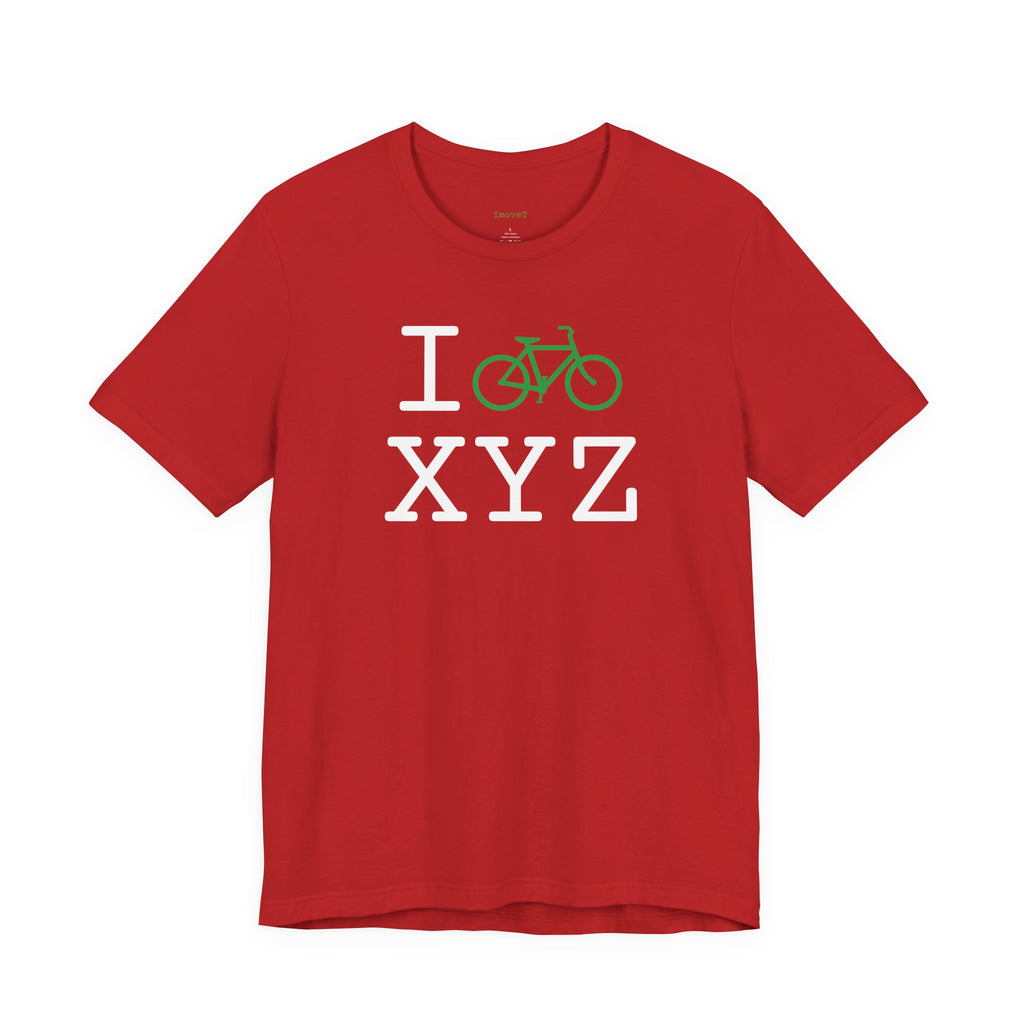 I Bike unisex T, green bike