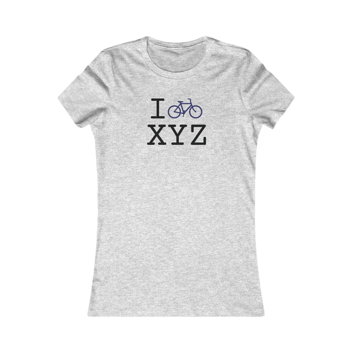 I Bike women's T, navy bike