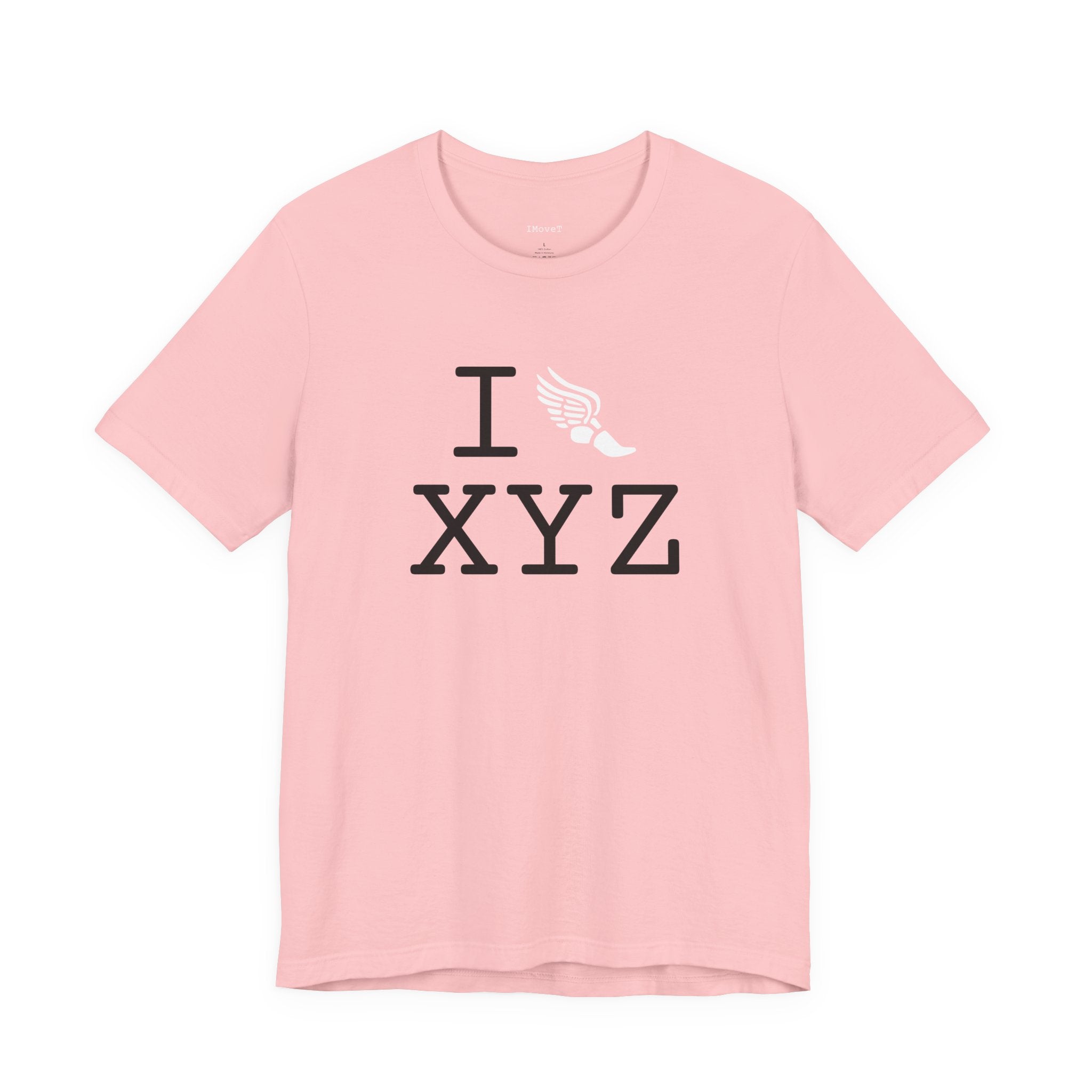 I Run ___ unisex T, white logo