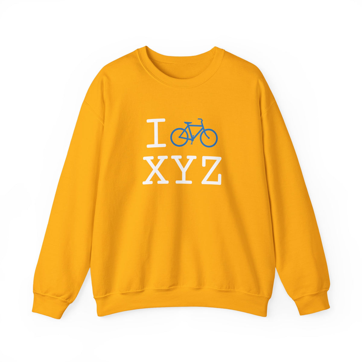 I Bike sweatshirt, light blue bike