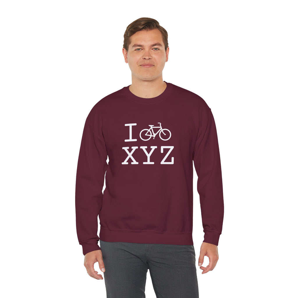 I Bike sweatshirt, white bike
