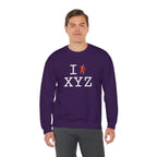 I Hike sweatshirt, orange hiker