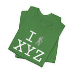 I Hike unisex T, grey hiker