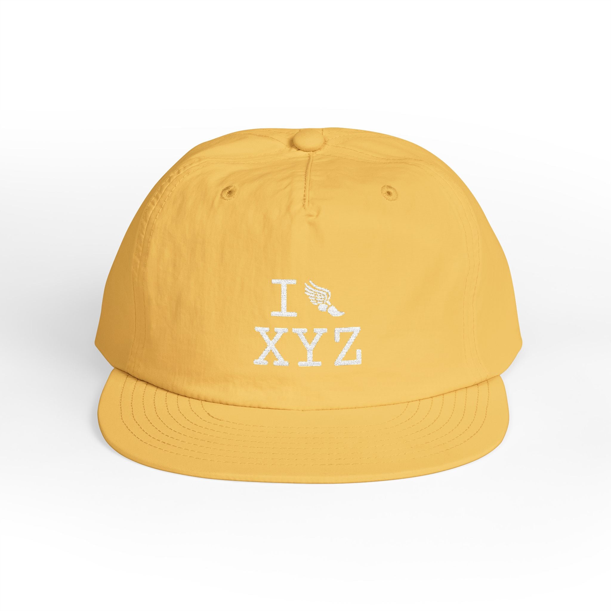I Run athletic hat, white logo