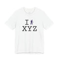 I Hike ___ unisex T, purple hiker