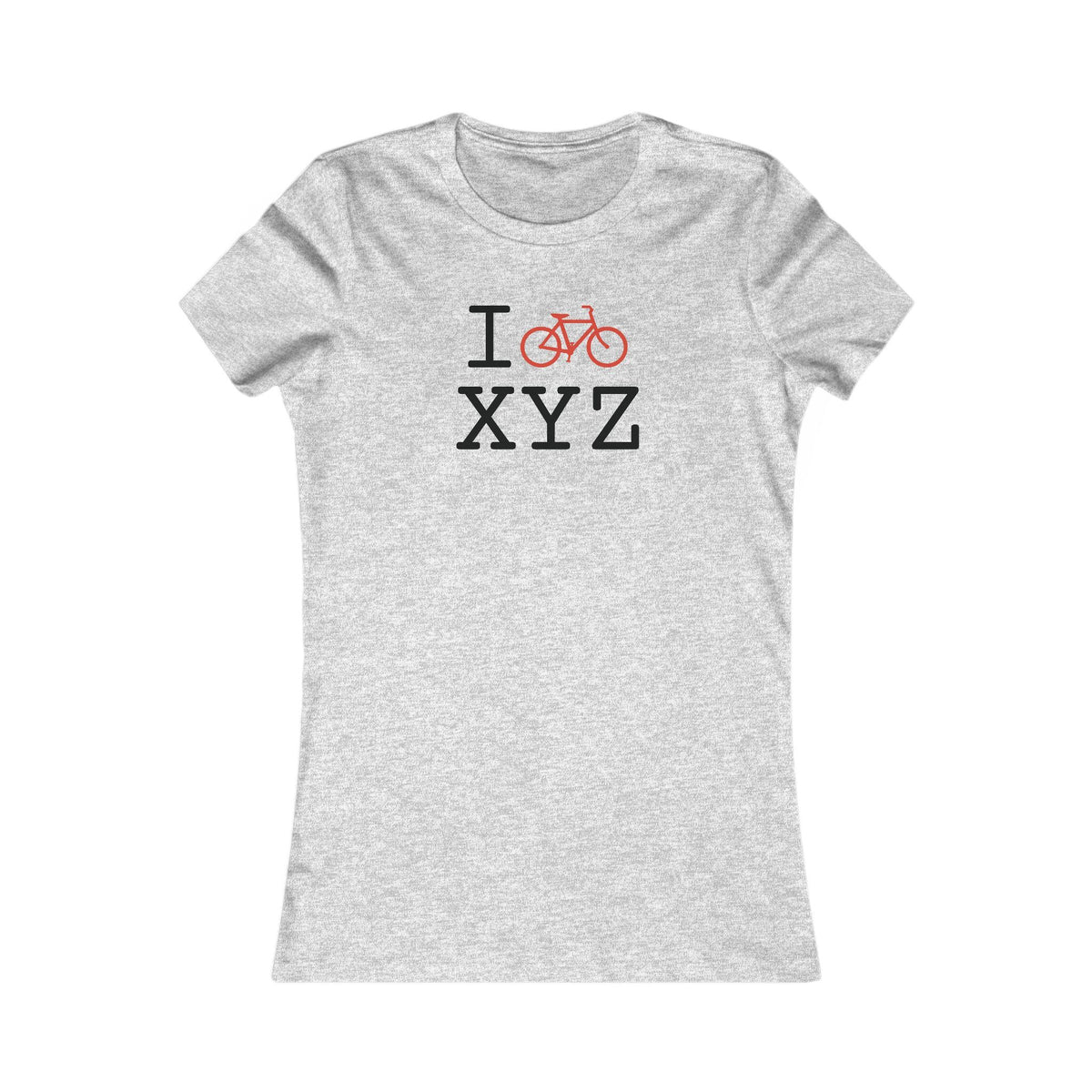 I Bike women's T, red bike
