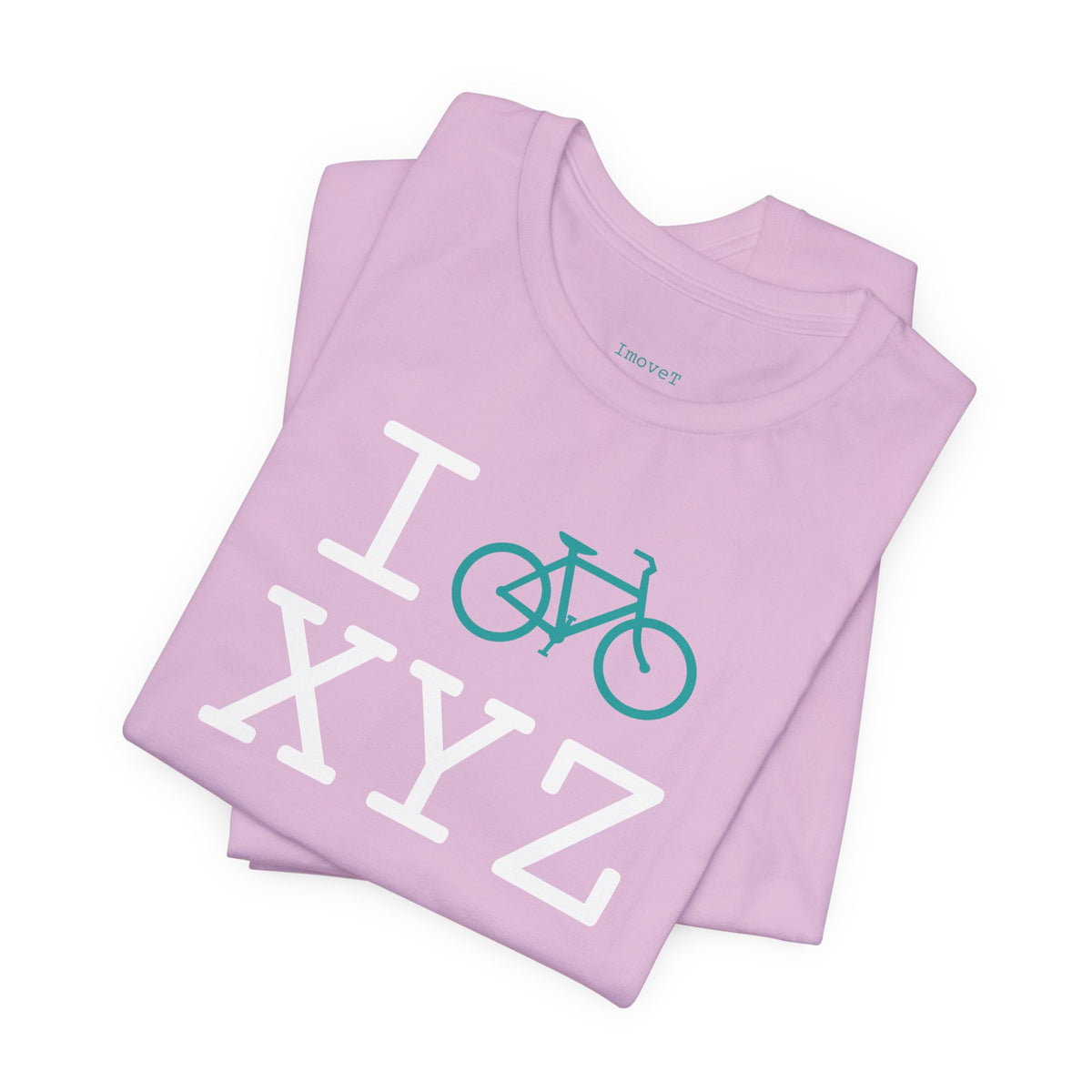 I Bike unisex T, teal bike