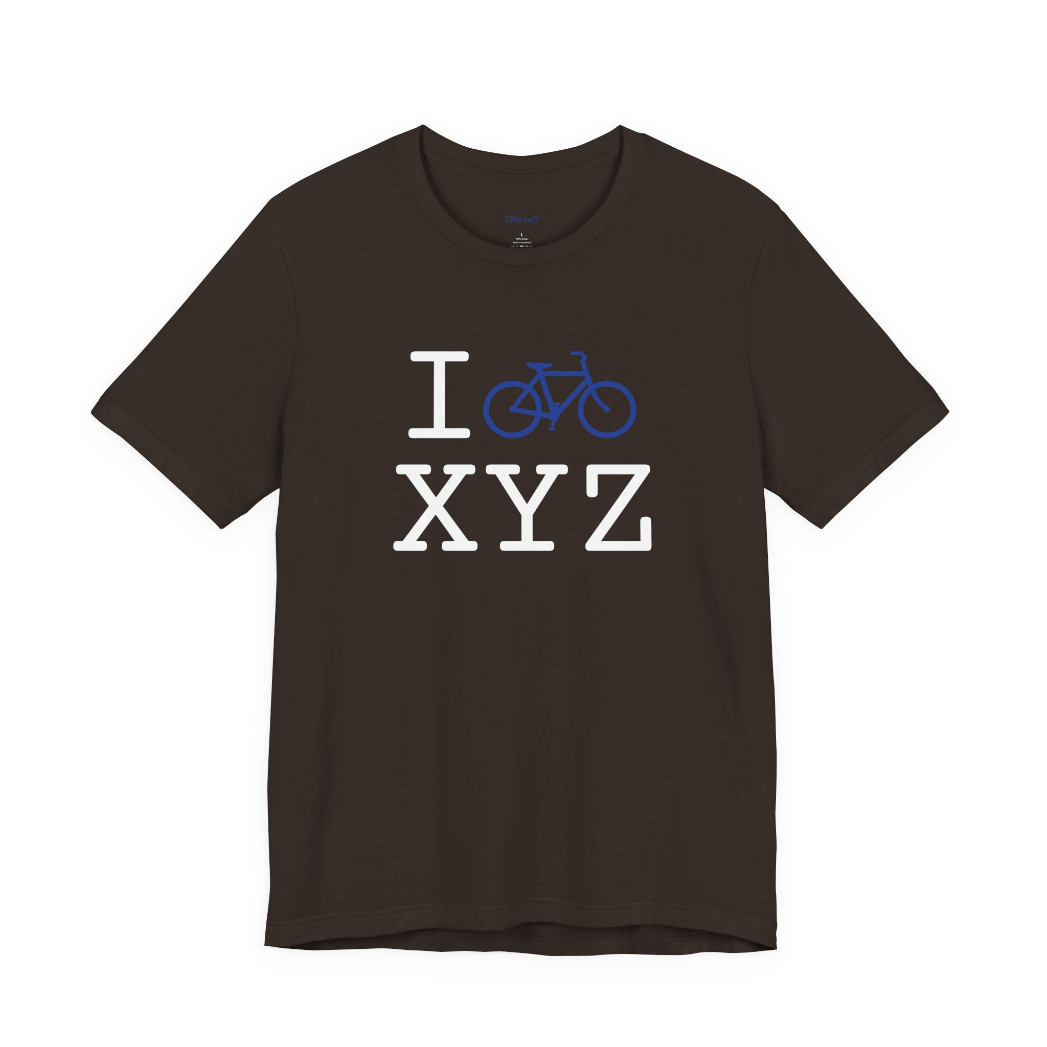 I Bike ___ unisex T, blue bike