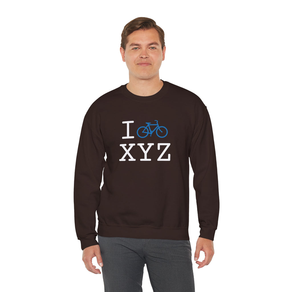 I Bike sweatshirt, light blue bike
