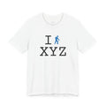 I Hike ___ unisex T, light blue hiker