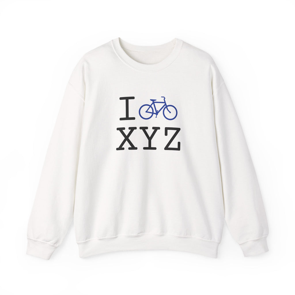 I Bike sweatshirt, blue bike