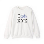 I Bike sweatshirt, blue bike
