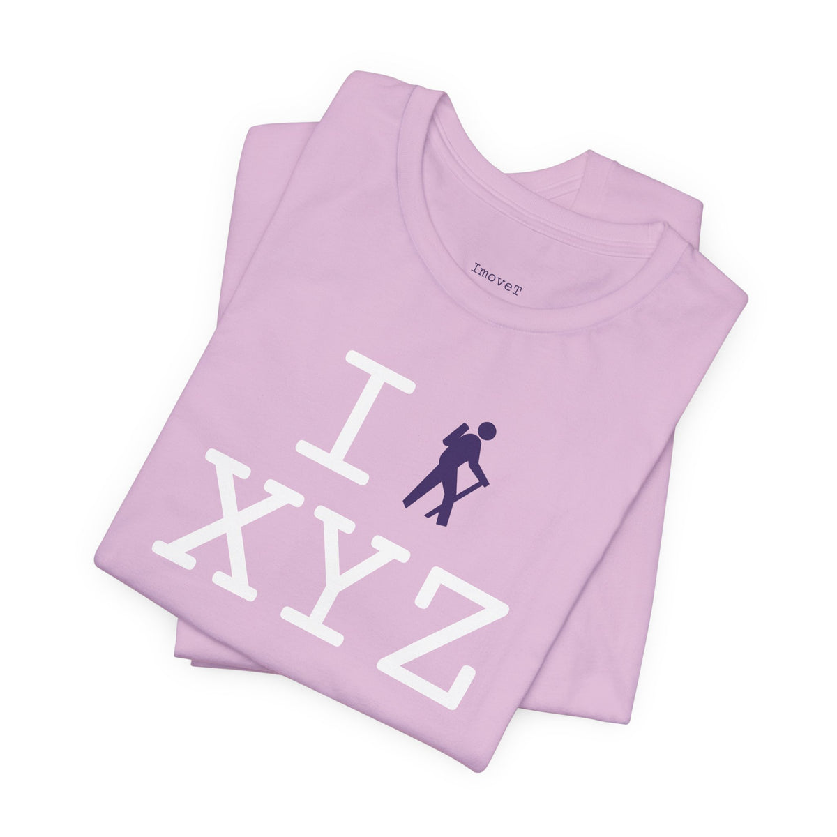I Hike unisex T, purple hiker