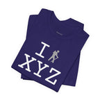 I Hike unisex T, grey hiker
