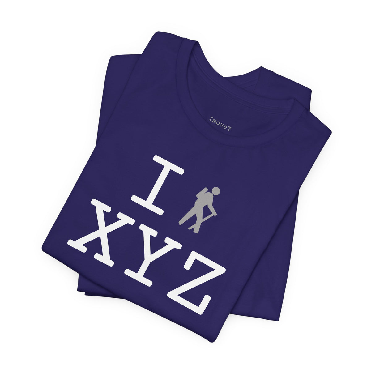I Hike unisex T, grey hiker