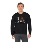 I Bike sweatshirt, orange bike