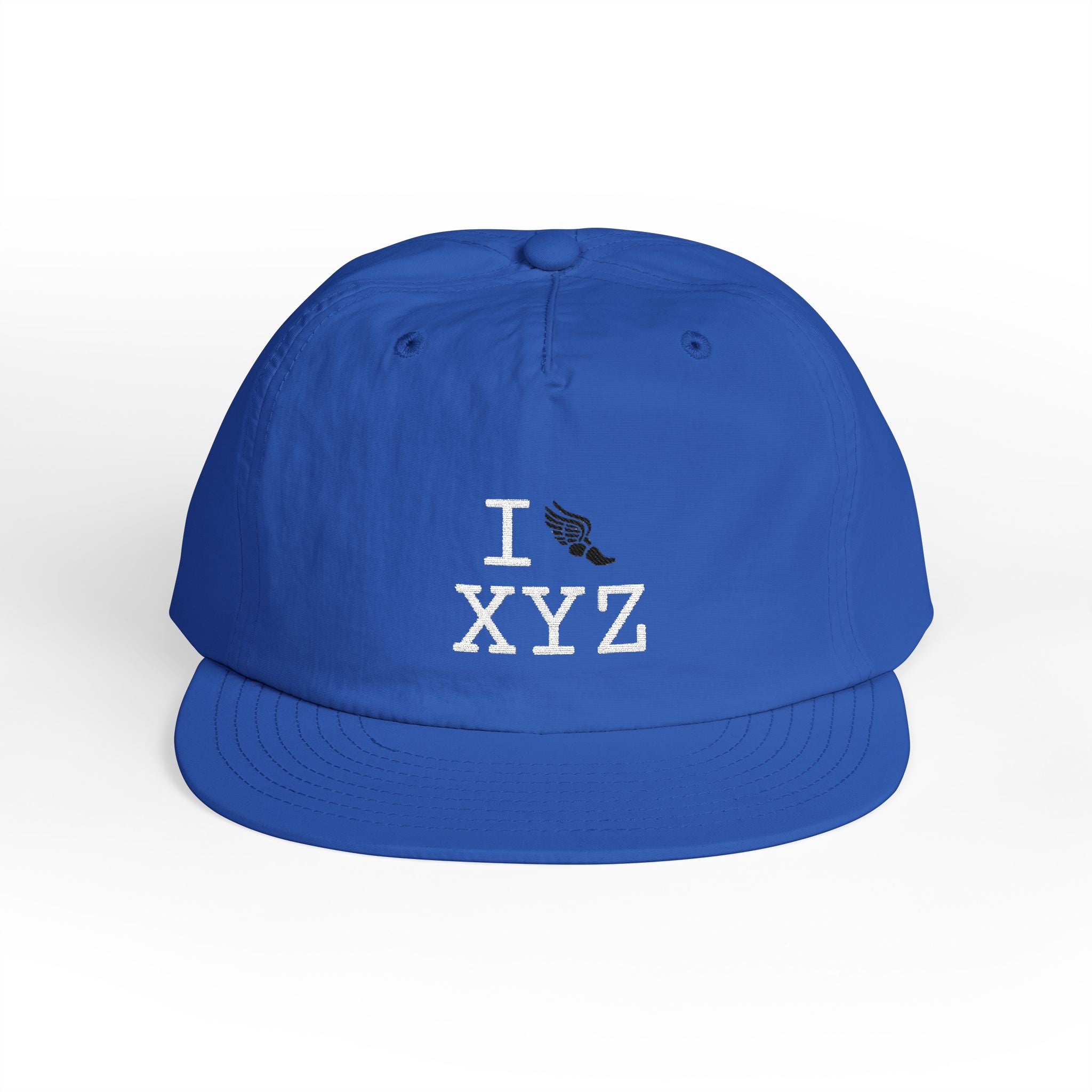 I Run athletic hat, black logo
