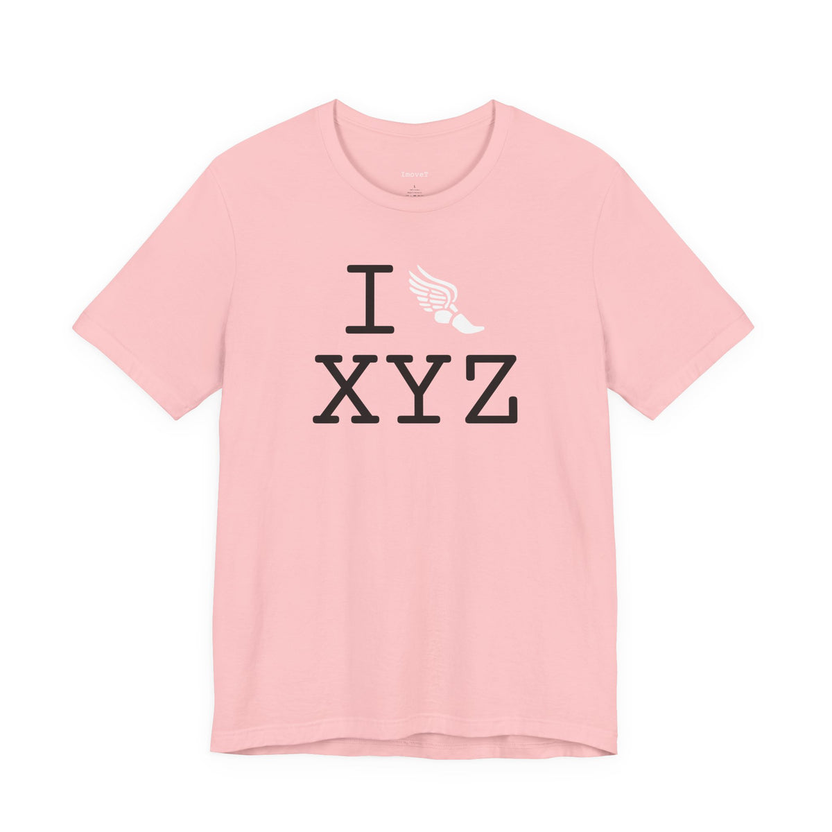 I Run unisex T, white logo
