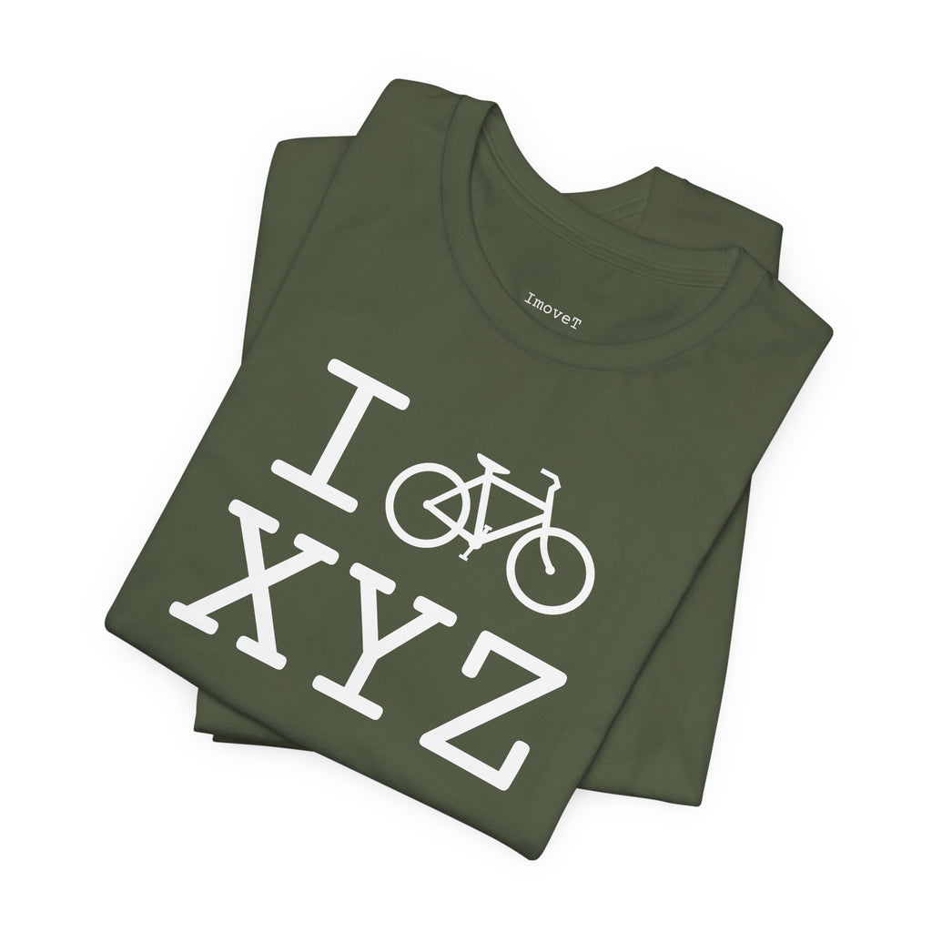 I Bike unisex T, white bike