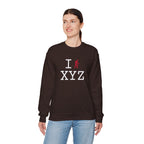 I Hike sweatshirt, red hiker